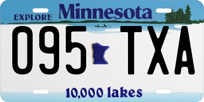 MN license plate 095TXA