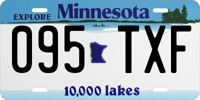 MN license plate 095TXF