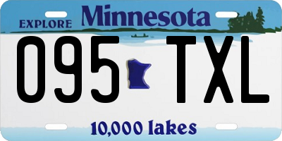 MN license plate 095TXL