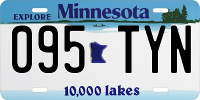 MN license plate 095TYN