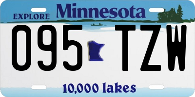 MN license plate 095TZW