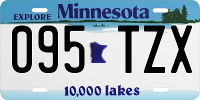 MN license plate 095TZX