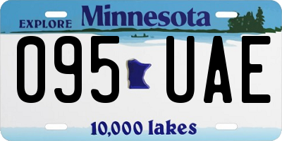 MN license plate 095UAE