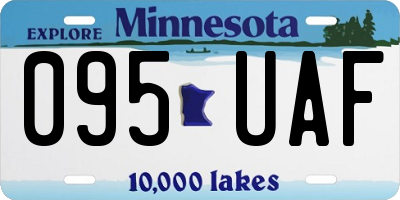MN license plate 095UAF