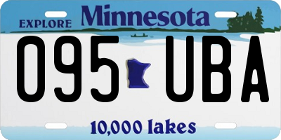 MN license plate 095UBA