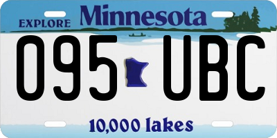 MN license plate 095UBC