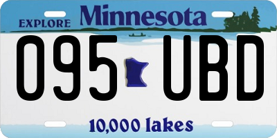 MN license plate 095UBD