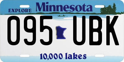 MN license plate 095UBK