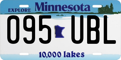 MN license plate 095UBL