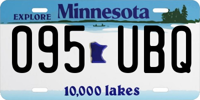 MN license plate 095UBQ