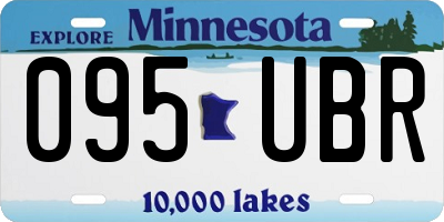 MN license plate 095UBR