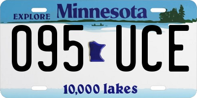 MN license plate 095UCE