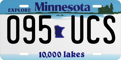 MN license plate 095UCS