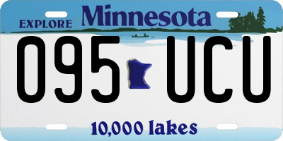 MN license plate 095UCU