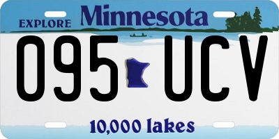 MN license plate 095UCV