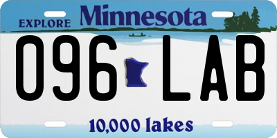 MN license plate 096LAB