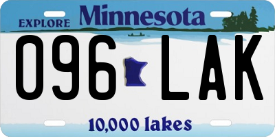 MN license plate 096LAK