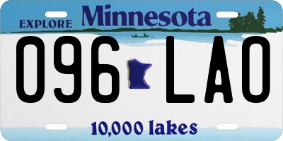 MN license plate 096LAO