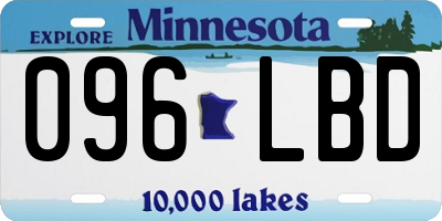 MN license plate 096LBD