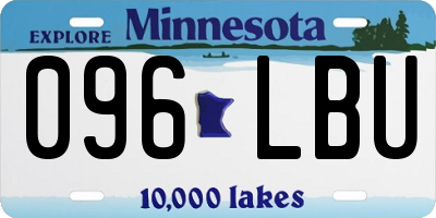 MN license plate 096LBU