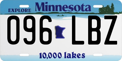 MN license plate 096LBZ