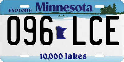 MN license plate 096LCE