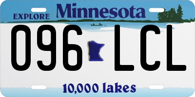 MN license plate 096LCL