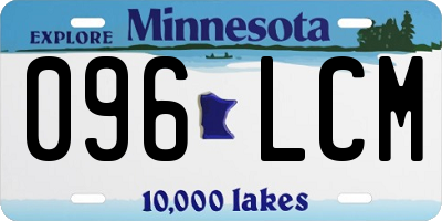 MN license plate 096LCM