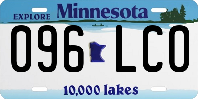 MN license plate 096LCO
