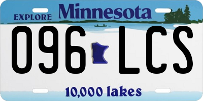 MN license plate 096LCS