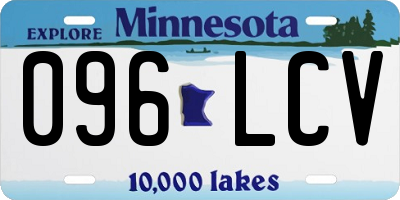 MN license plate 096LCV