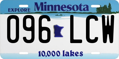 MN license plate 096LCW