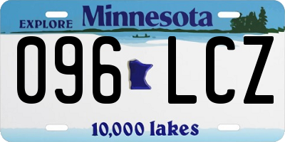 MN license plate 096LCZ
