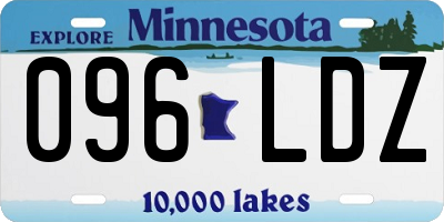 MN license plate 096LDZ