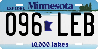 MN license plate 096LEB
