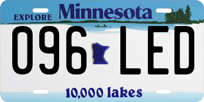 MN license plate 096LED