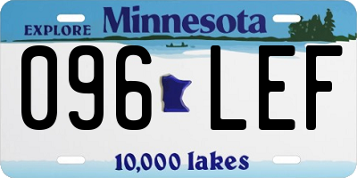 MN license plate 096LEF