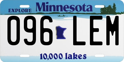MN license plate 096LEM