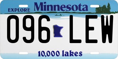 MN license plate 096LEW