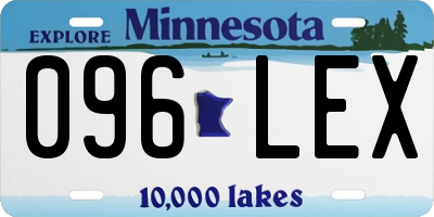 MN license plate 096LEX
