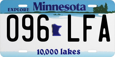 MN license plate 096LFA