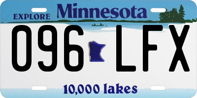 MN license plate 096LFX