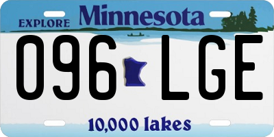 MN license plate 096LGE
