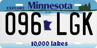 MN license plate 096LGK