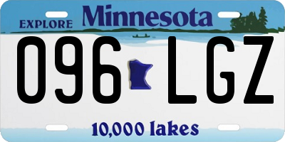 MN license plate 096LGZ