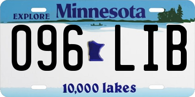 MN license plate 096LIB