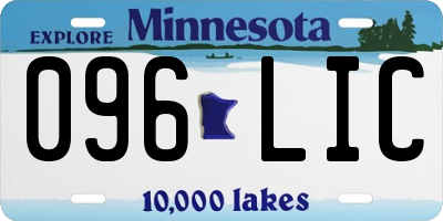 MN license plate 096LIC