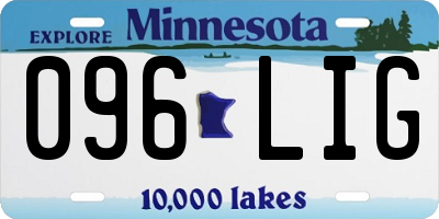 MN license plate 096LIG