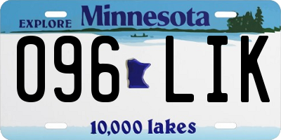 MN license plate 096LIK