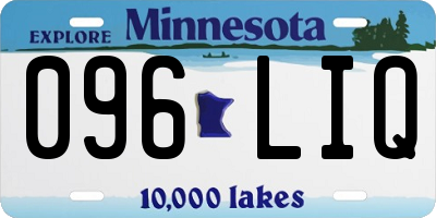 MN license plate 096LIQ